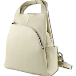 Toscanto Damen Cityrucksack Leder Tasche beige OTT613RC