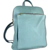 Toscanto Damen Cityrucksack Leder Tasche hellblau OTT610RH