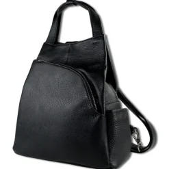 Toscanto Damen Cityrucksack Leder Tasche schwarz OTT613RS