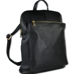 Toscanto Damen Cityrucksack Leder Tasche schwarz OTT610RS