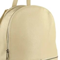 Toscanto Damen Cityrucksack Leder Tasche beige OTT612RI