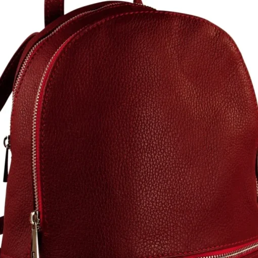 Toscanto Damen Cityrucksack Leder Tasche dunkelrot OTT612RD