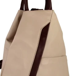 Toscanto Damen Cityrucksack Leder Rucksack rosa braun OTT604RA