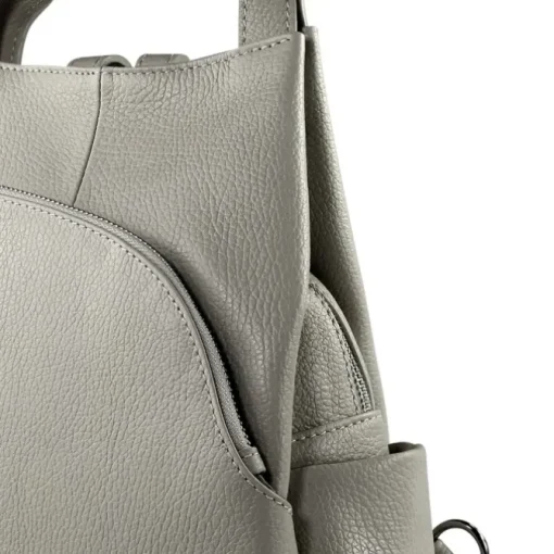 Toscanto Damen Cityrucksack Leder Tasche hellgrau OTT613RK