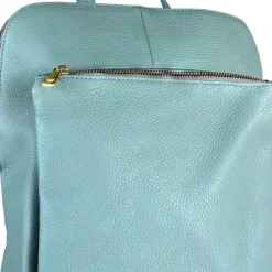 Toscanto Damen Cityrucksack Leder Tasche hellblau OTT610RH