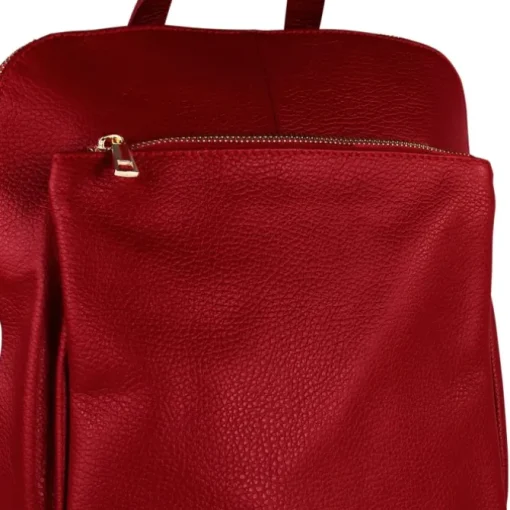 Toscanto Damen Cityrucksack Leder Tasche dunkelrot OTT610RD