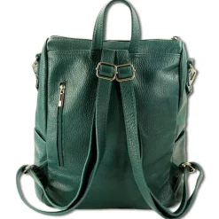 Toscanto Damen Cityrucksack Leder Rucksack türkis ORT100RT