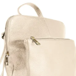 Toscanto Damen Cityrucksack Leder Rucksack beige ORTM103RI