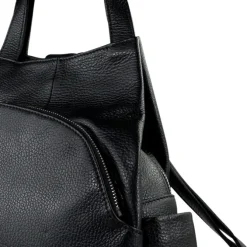 Toscanto Damen Cityrucksack Leder Tasche schwarz OTT613RS