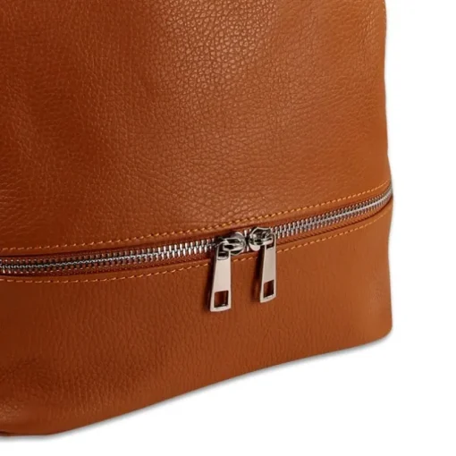 Toscanto Damen Cityrucksack Leder Tasche tan hellbraun OTT612RC