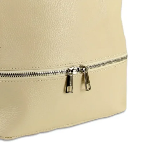 Toscanto Damen Cityrucksack Leder Tasche beige OTT612RI