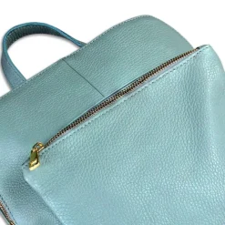 Toscanto Damen Cityrucksack Leder Tasche hellblau OTT610RH