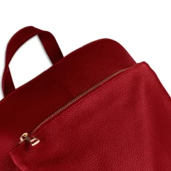 Toscanto Damen Cityrucksack Leder Tasche dunkelrot OTT610RD