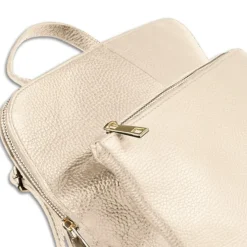 Toscanto Damen Cityrucksack Leder Rucksack beige ORTM103RI