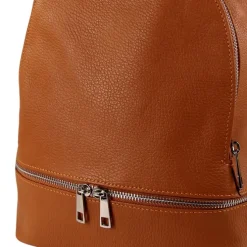 Toscanto Damen Cityrucksack Leder Tasche tan hellbraun OTT612RC