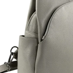 Toscanto Damen Cityrucksack Leder Tasche hellgrau OTT613RK