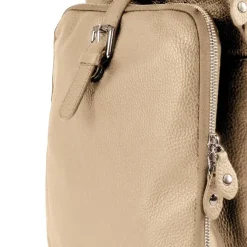 Toscanto Damen Cityrucksack Leder Rucksack taupe beige ORTM102RN