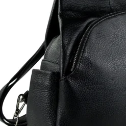 Toscanto Damen Cityrucksack Leder Tasche schwarz OTT613RS