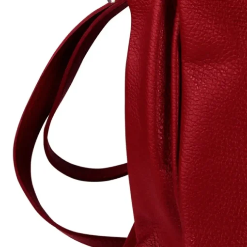 Toscanto Damen Cityrucksack Leder Tasche dunkelrot OTT610RD