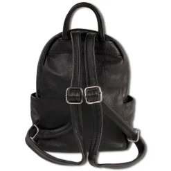 Toscanto Damen Cityrucksack Leder Rucksack schwarz ORTM101RS