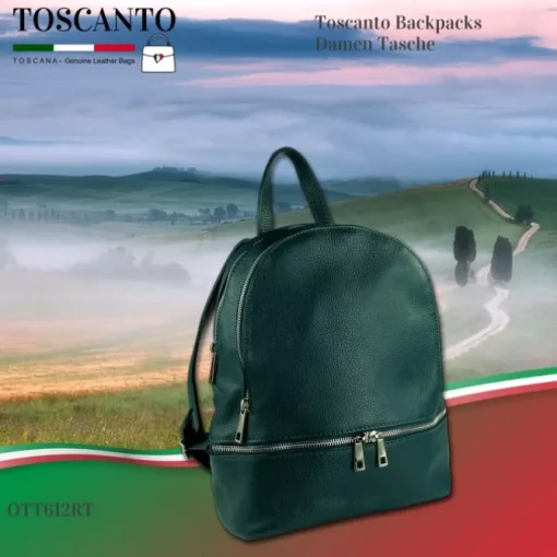 Toscanto Damen Cityrucksack Leder Tasche türkis OTT612RT