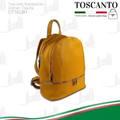 Toscanto Damen Cityrucksack Leder Tasche gelb OTT612RY