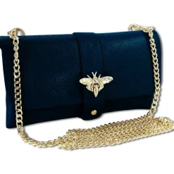 Toscanto Damen Clutch Leder Tasche dunkelblau OTTM803SB