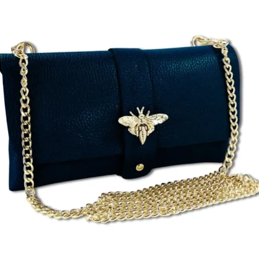 Toscanto Damen Clutch Leder Tasche dunkelblau OTTM803SB