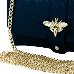 Toscanto Damen Clutch Leder Tasche dunkelblau OTTM803SB