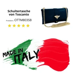 Toscanto Damen Clutch Leder Tasche dunkelblau OTTM803SB