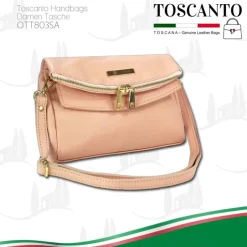 Toscanto Damen Clutch Leder Tasche rosa OTT803SA
