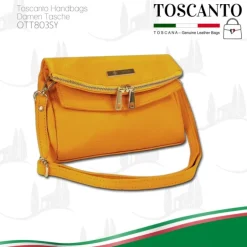 Toscanto Damen Clutch Leder Tasche gelb OTT803SY