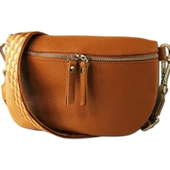 Toscanto Damen Gürteltasche Leder Tasche braun tan OTT807BC