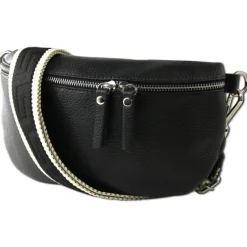 Toscanto Damen Gürteltasche Leder Tasche schwarz OTT807BS
