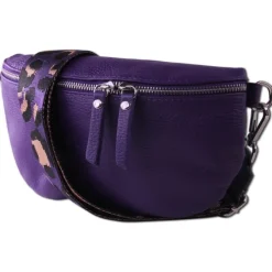 Toscanto Damen Gürteltasche Leder Tasche violett OTT807BV