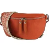 Toscanto Damen Gürteltasche Leder Tasche orange papaya OTT807BE