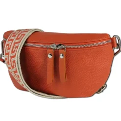 Toscanto Damen Gürteltasche Leder Tasche orange papaya OTT807BE