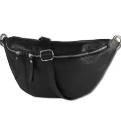 Toscanto Damen Gürteltasche Leder Tasche schwarz OTT820BS