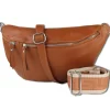 Toscanto Damen Gürteltasche Leder Tasche hellbraun OTT821BC
