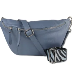 Toscanto Damen Gürteltasche Leder Tasche blau OTT821BF