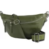 Toscanto Damen Gürteltasche Leder Tasche grün OTT821BG