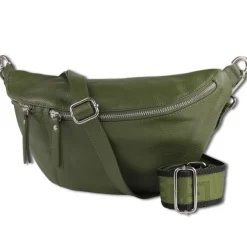 Toscanto Damen Gürteltasche Leder Tasche grün OTT821BG