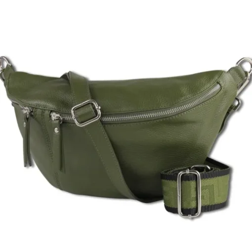 Toscanto Damen Gürteltasche Leder Tasche grün OTT821BG
