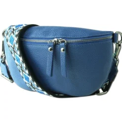 Toscanto Damen Gürteltasche Leder Tasche blau OTT807BM