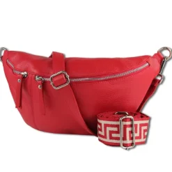 Toscanto Damen Gürteltasche Leder Tasche rot OTT821BR