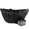 Toscanto Damen Gürteltasche Leder Tasche schwarz OTT821BS
