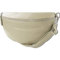 Toscanto Damen Gürteltasche Leder Tasche beige OTT825BI