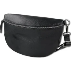 Toscanto Damen Gürteltasche Leder Tasche schwarz OTT825BS