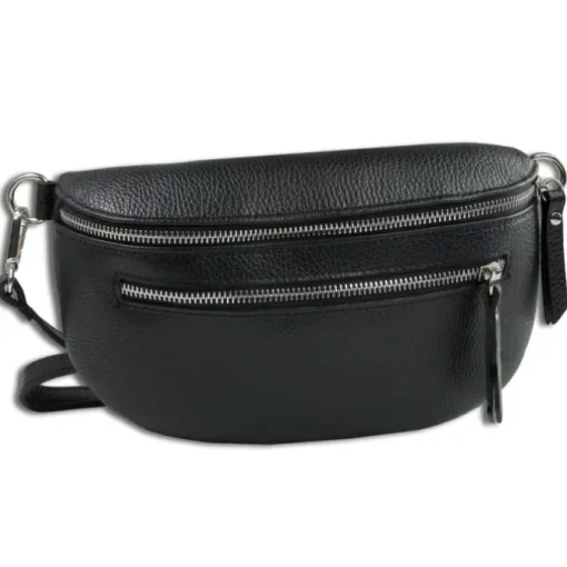 Toscanto Damen Gürteltasche Leder Tasche schwarz OTTM801BS