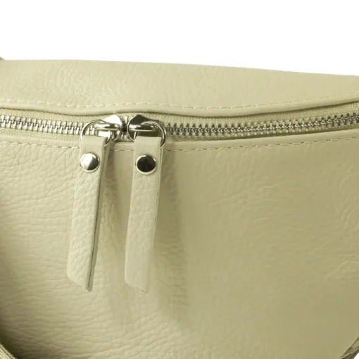 Toscanto Damen Gürteltasche Leder Tasche beige OTT807BI